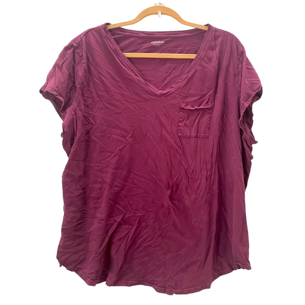 Goodthreads 100% Cotton T-Shirt Short Sleeve‎ Tee Purple XXL